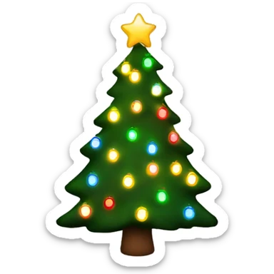 Christmas tree with lights  sticker