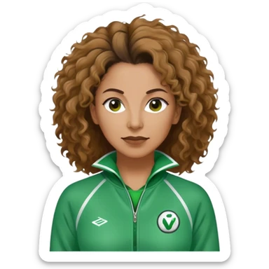 Cha Age: Late 40s
Appearance: A middle-aged woman with frizzy, hair tie
Outfit: Green player tracksuit sticker