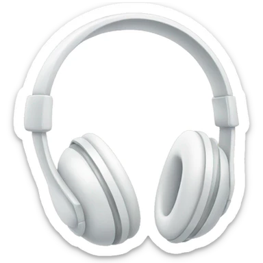White headphones with a bow on both sides sticker