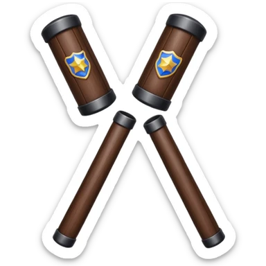 two police baton sticker