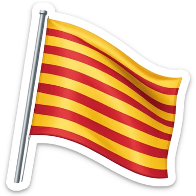 A yellow flag with three red stripes  sticker
