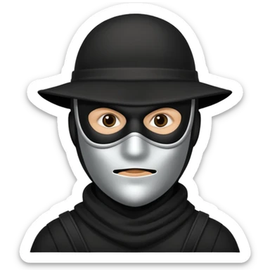 masked robber  sticker