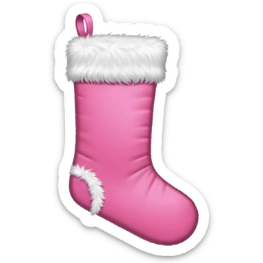 an aesthetic pink  christmas stocking sticker