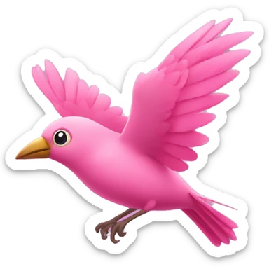 pink Bird flying sticker