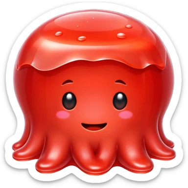 One red Jelly sticker