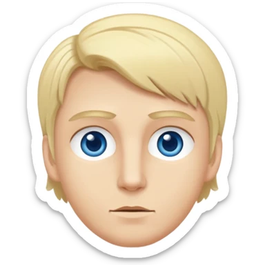 Männlich,blaue schmale augen,Blonde kurze Haare, leicht durchtrainiert, nackter Oberkörper sticker