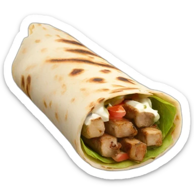 souvlaki wrap with cream sticker