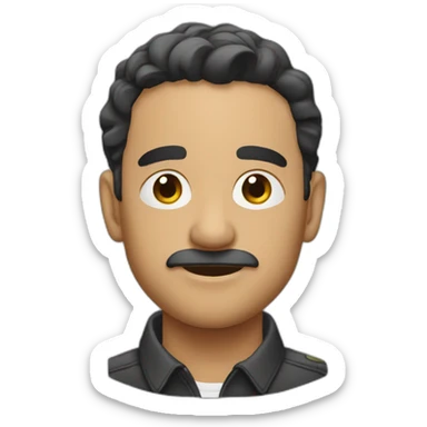 Chico moreno con perilla sticker