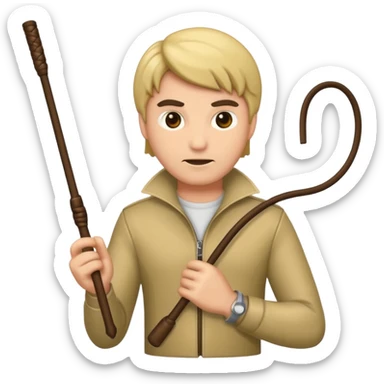 men with whips sticker