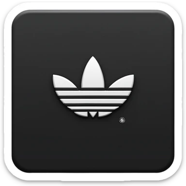 Adidas white stripes black emoji sticker