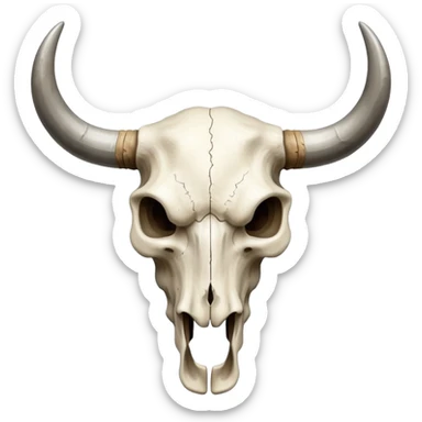 bull skull perfil sticker