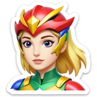  Female rainbow Power ranger  sticker