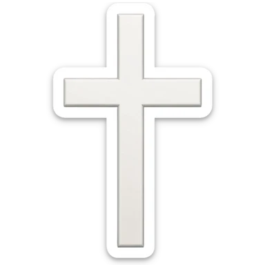 white cross sin madera  sticker