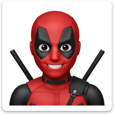 A deadpool emoji sticker