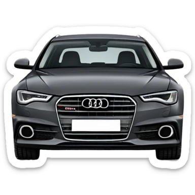 Grey audi a6 black taken from the front sticker