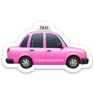 Pink taxi sticker