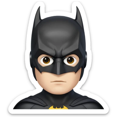 BATMAN LOGO, WHITE PERSON  sticker