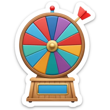 prize wheel side view sticker