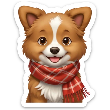 Perro con bufanda  sticker