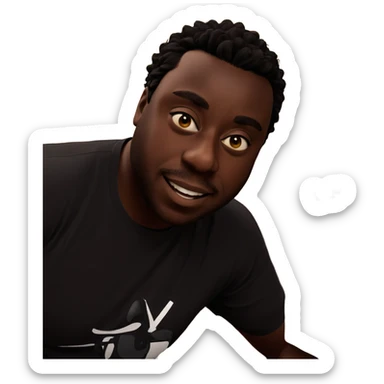 smiling dark-skinned boy meme sticker