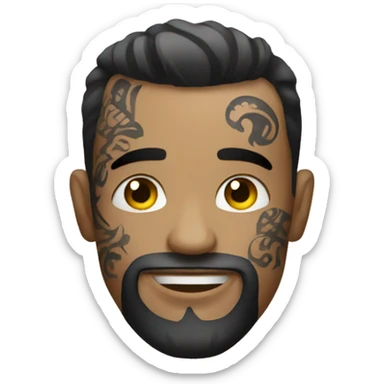 tattooed man very attractive sticker