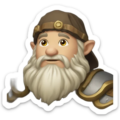 Hill dwarf cleric sticker