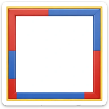 Piet Mondrian, Composition with Red Blue and Yellow painting frame sticker