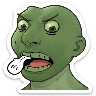 Man choking himself  sticker