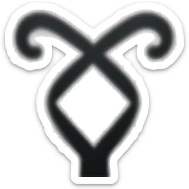 lonely figure blends into background sticker