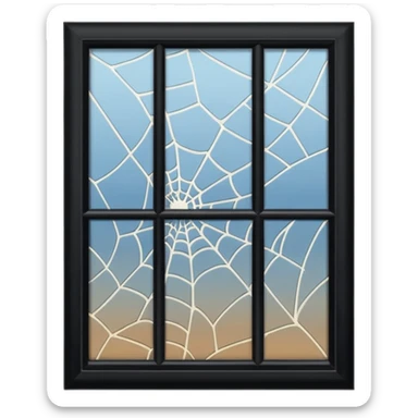 ventanas con telaraña sticker