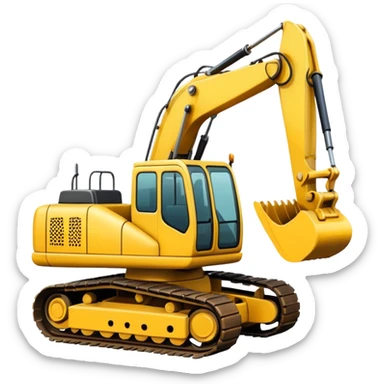 excavator sticker