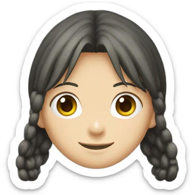 Tête de Luffy en fille avec des cheveux longs sticker