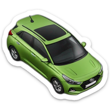 Voiture modèle i20 hyundai vert gris sticker