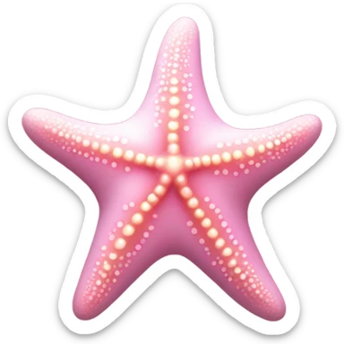 Pink starfish sticker