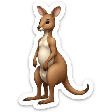 Kangaroo balancing on its tail sticker