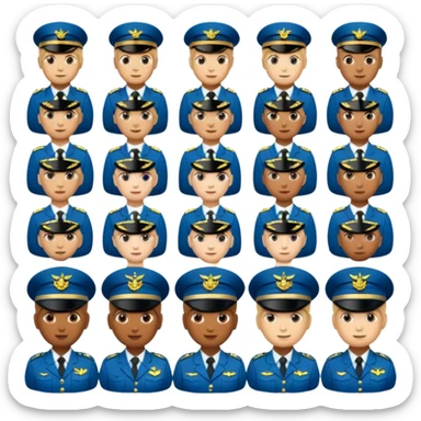 Swedish military ranks emojis sticker