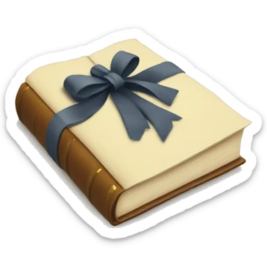 Book with a bow sticker