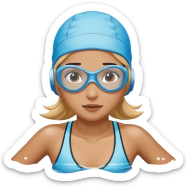 girl swimming athlete sticker