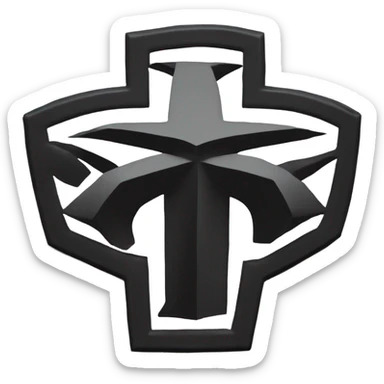 Black beveled Texas a&m lone star logo sticker