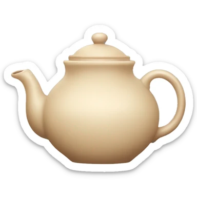 beige teapot sticker