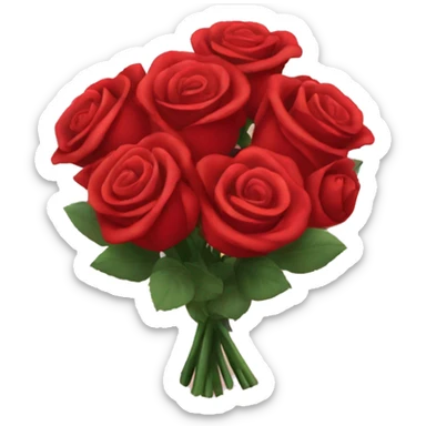Red rose bouquet  sticker