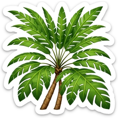 single Palm tree leaf variants for normal emoji sticker