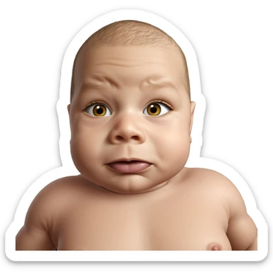 bald male looking at viewer sticker