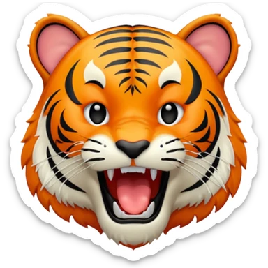 Tigre qui baille sticker