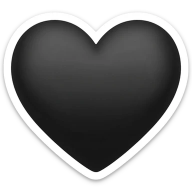 cœur noir sticker