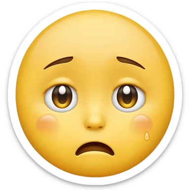 Emotional cute face emoji sticker