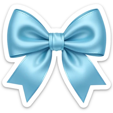 light blue bow, simple and cute sticker
