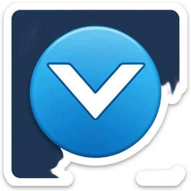 Instagram verification badge emoji in a blue outlined circular shape sticker