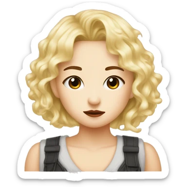 bangchan blonde sending a kiss sticker