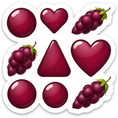 бордовый стикер пак sticker